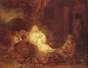 REMBRANDT Harmenszoon van Rijn Abraham Receives the Three Angels oil painting picture wholesale